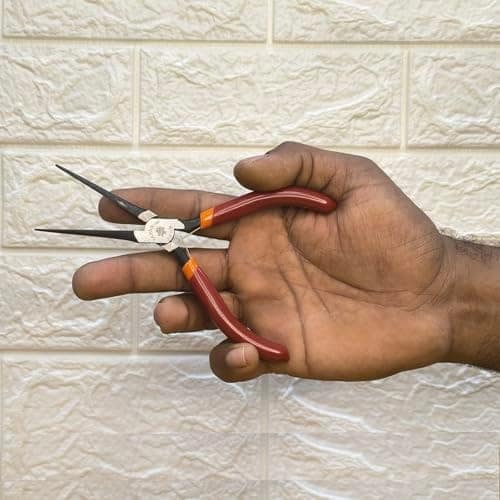 Taparia 1408 Long Needle Nose Mini Plier (Silver,Brown) view 3