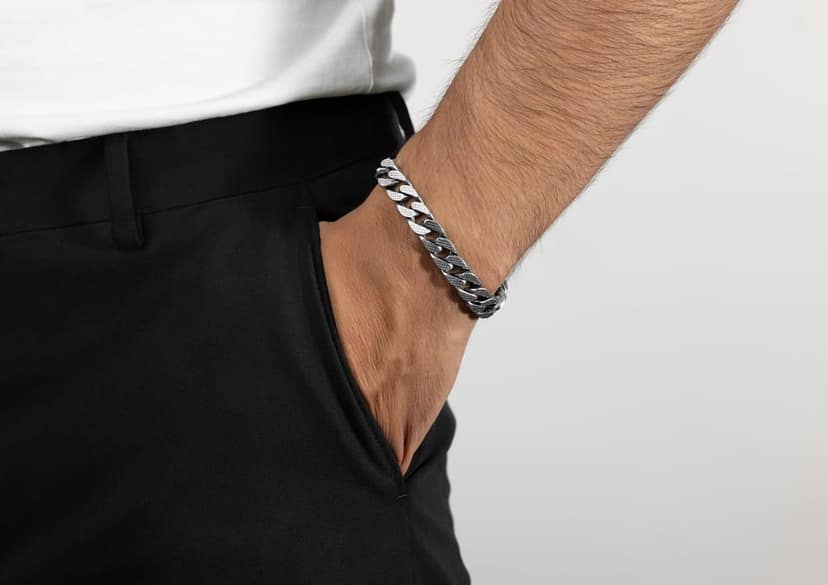 Dragon Textured Cuban Link Bracelet view 2