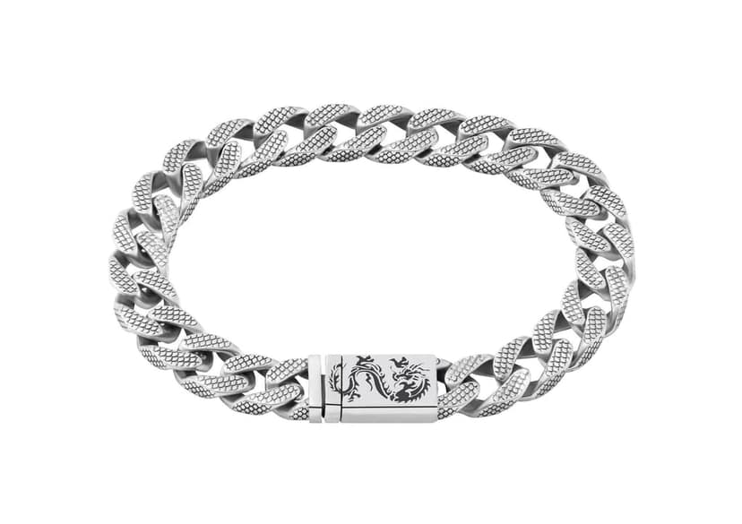 Dragon Textured Cuban Link Bracelet view 4