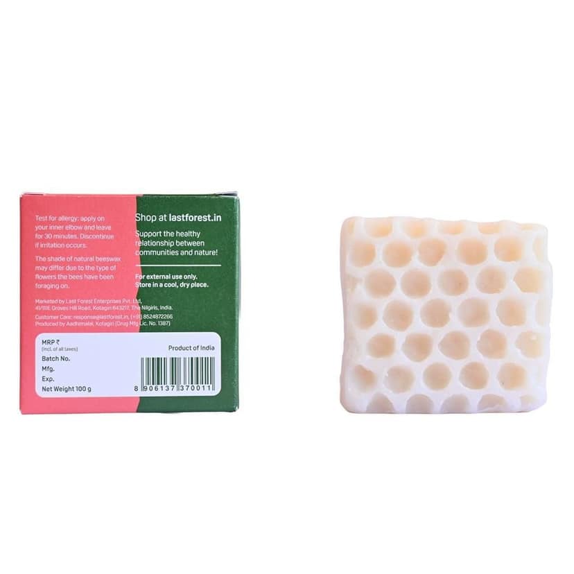 Last Forest Beeswax Soap (100gm), Herbal Bathing Soap for Glowing Skin, Handcrafted, Handmade, 100% Natural Ingredients, Moisturizing, Natural Beeswax, Bathing Soap for Men & Women (Jasmine) view 5