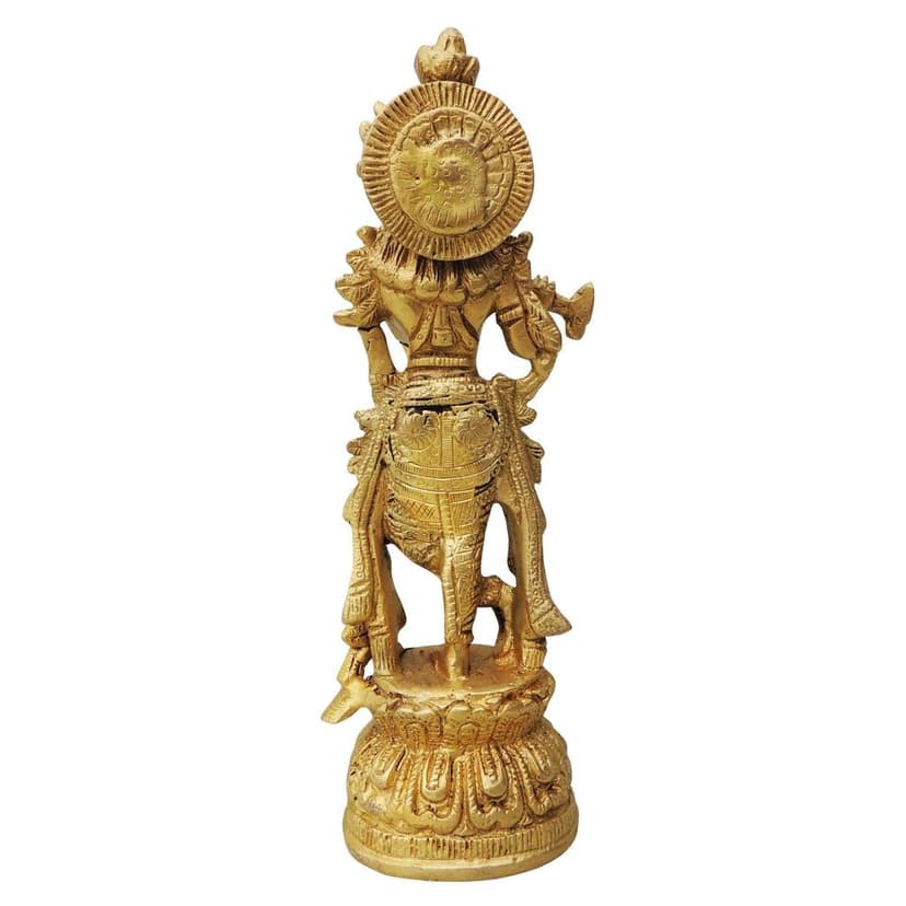 Brass Krishna Normal Statue (BSMAS844 B) view 3