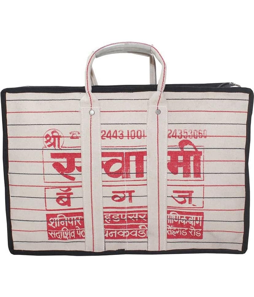 Goodluck Cotton Canvas Grocery Shopping Bag Extra Large Heavy Duty Handcrafted Multipurpose Bag for Grocery Milk Vegetable Storage(12 X 7.5 X 18)