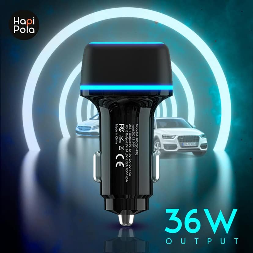 HAPIPOLA Turbo 36W | USB Output | Type C Output Fast Charging | LED Indicator PD Charging | Qualcomm 3.0 view 4