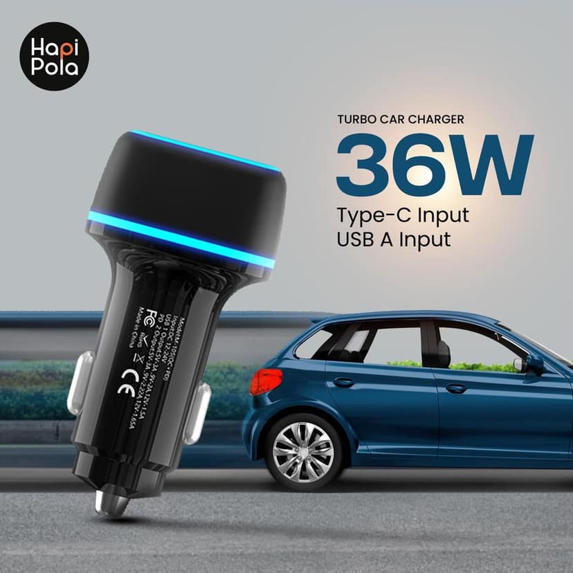 HAPIPOLA Turbo 36W | USB Output | Type C Output Fast Charging | LED Indicator PD Charging | Qualcomm 3.0 view 6