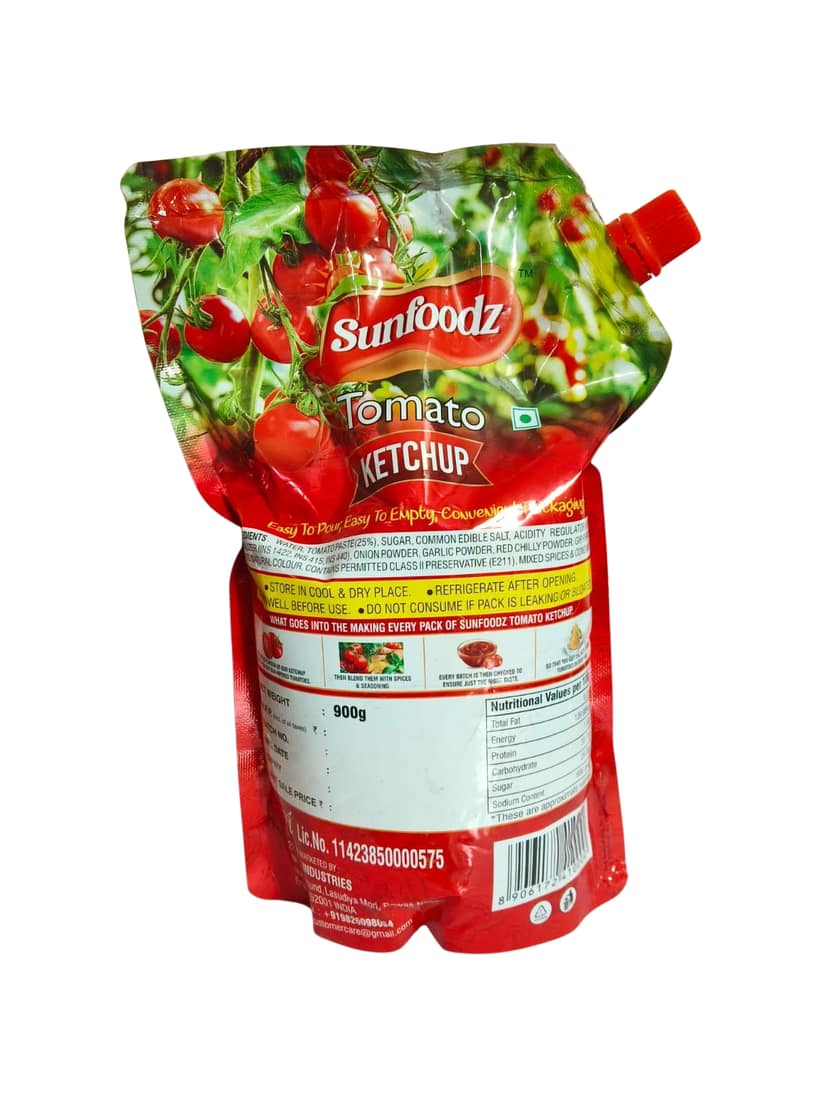 Sunfoodz Tomato Ketchup Doy Pack 900gm view 2
