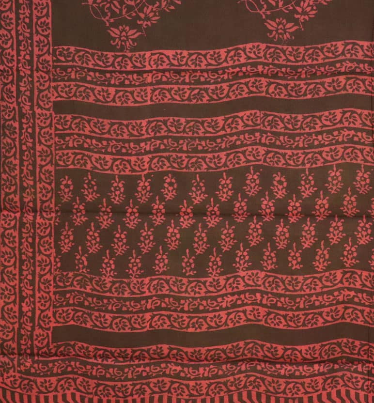 Handcrafted Dabu Print Cotton Dress Material – 3 Piece Set view 5