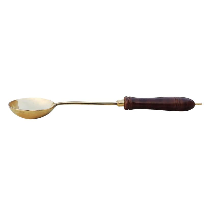 Brass Ramcha With Wooden Handle (BCMAS178 A) view 4