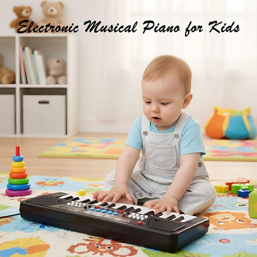 Childs Piano With Microphone Toy | Piano With Microphone | Piano Microphone Toy | Piano Toy With Mic | Toy Keyboard With Microphone | Childrens Toy Piano With Microphone | Kids Musical Toys view 4