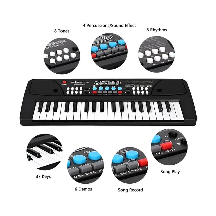 Childs Piano With Microphone Toy | Piano With Microphone | Piano Microphone Toy | Piano Toy With Mic | Toy Keyboard With Microphone | Childrens Toy Piano With Microphone | Kids Musical Toys view 5