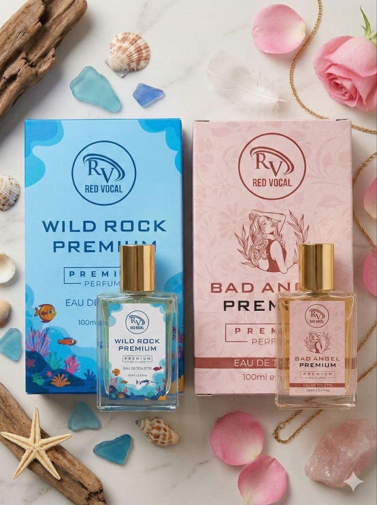 Red Vocal Wild Rock (Men) & Bad Angel (Women) Premium Perfume Set – 2 x 100ml | Long-Lasting Masculine & Feminine Fragrance view 8