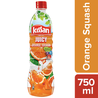 Kissan Juicy Orange Squash, 750 Ml Bottle