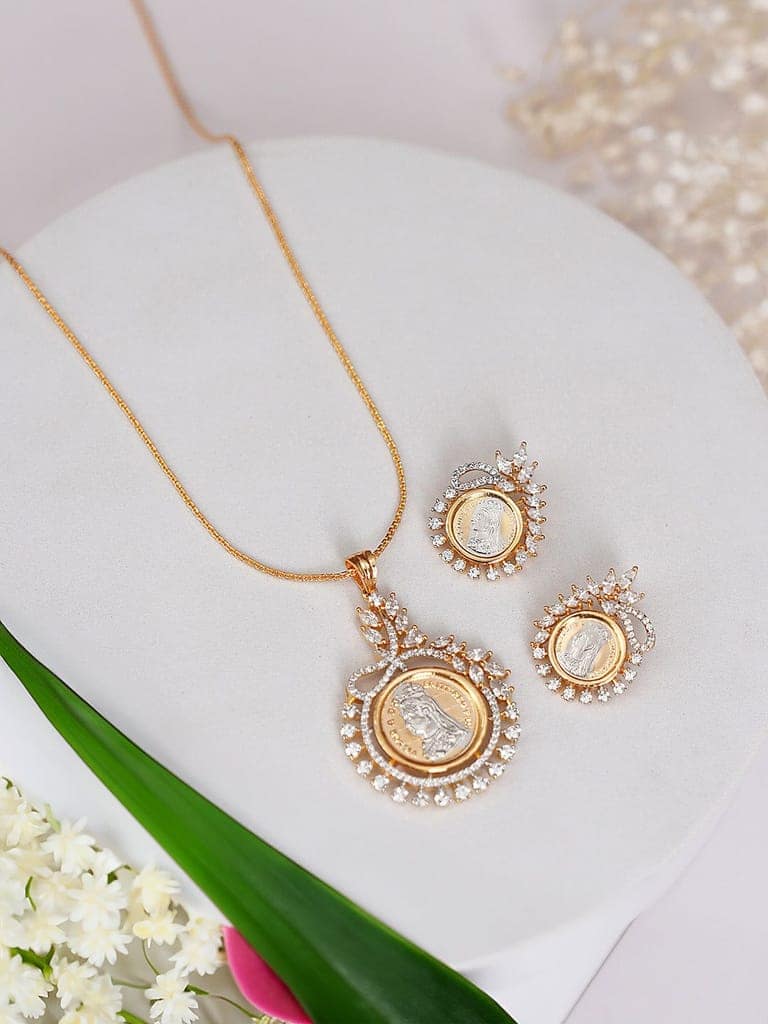 Gold Toned Ginni Locket Set view 2