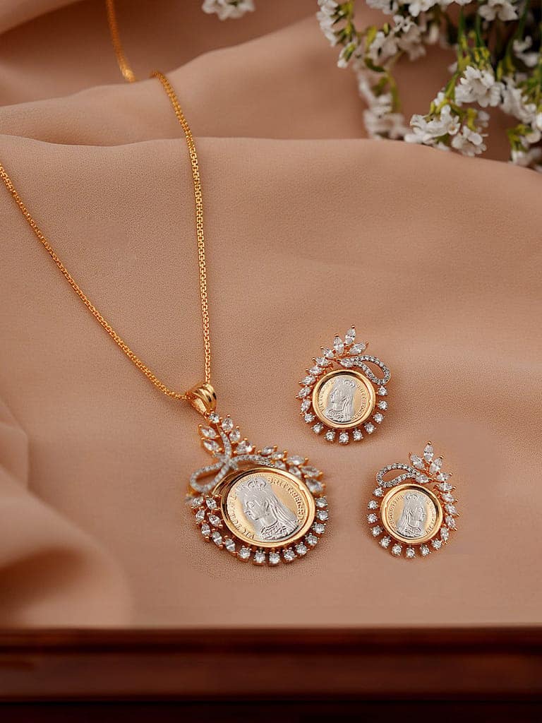 Gold Toned Ginni Locket Set view 3