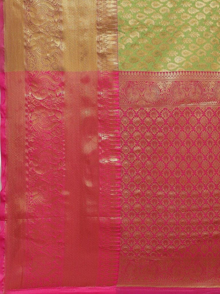 Women's Banarasi Art Silk Saree With Unstitched Blouse Piece view 5