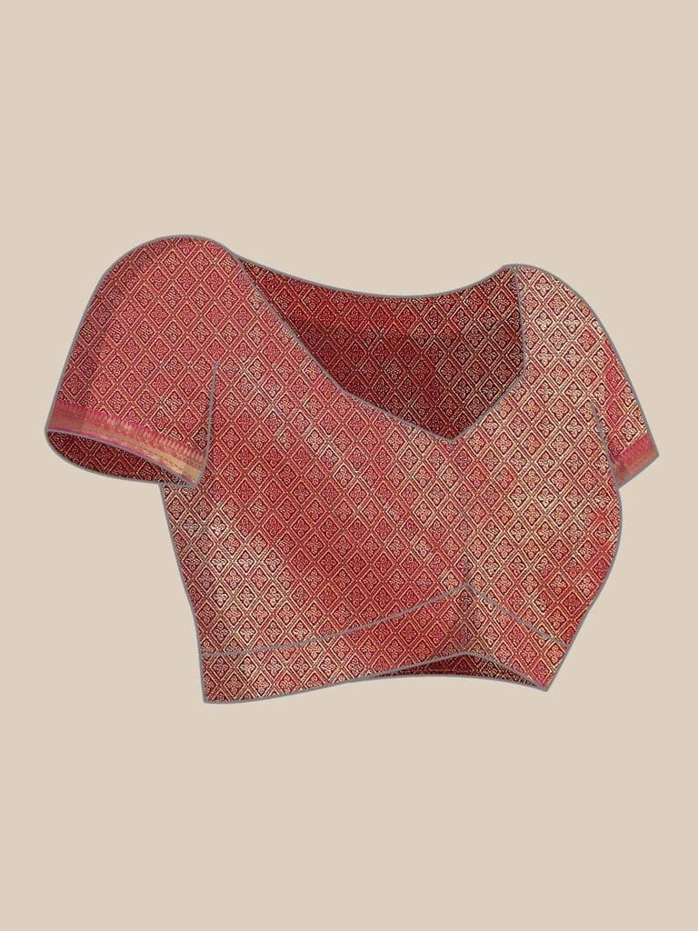 Women's Banarasi Art Silk Saree With Unstitched Blouse Piece view 7