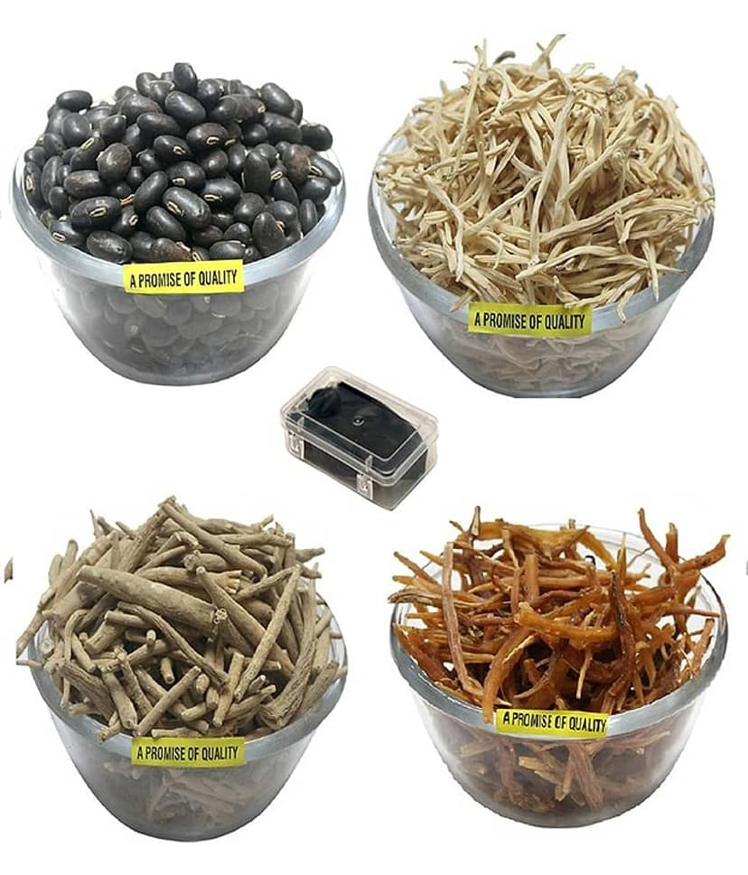 MYGODGIFT shilajeet 10 gm, (Shatavar,Safed Musli,Ashwagandha,Kaunch Beej)50gm Ec 200 gm Pack of 5