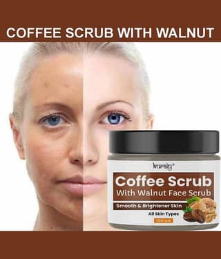 KURAIY Coffee Smooth And Brighter Skin Face Scrub for All Skin Types 100g