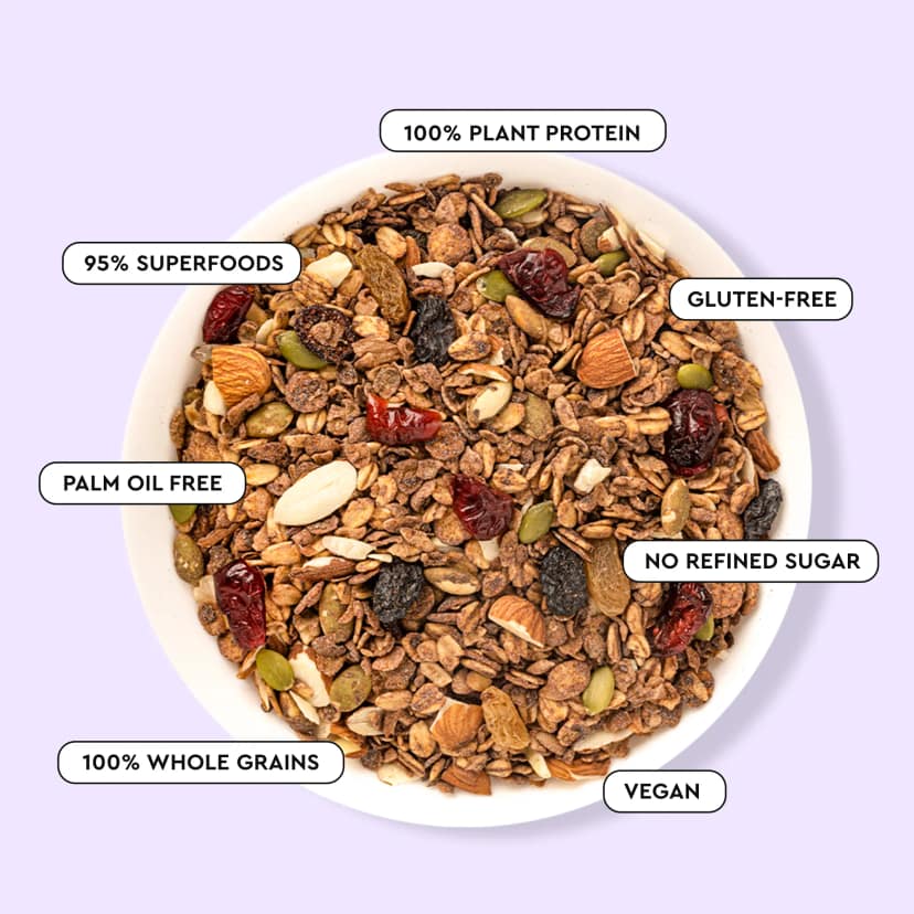 nourish you Super Muesli - Belgium Dark Chocolate view 4