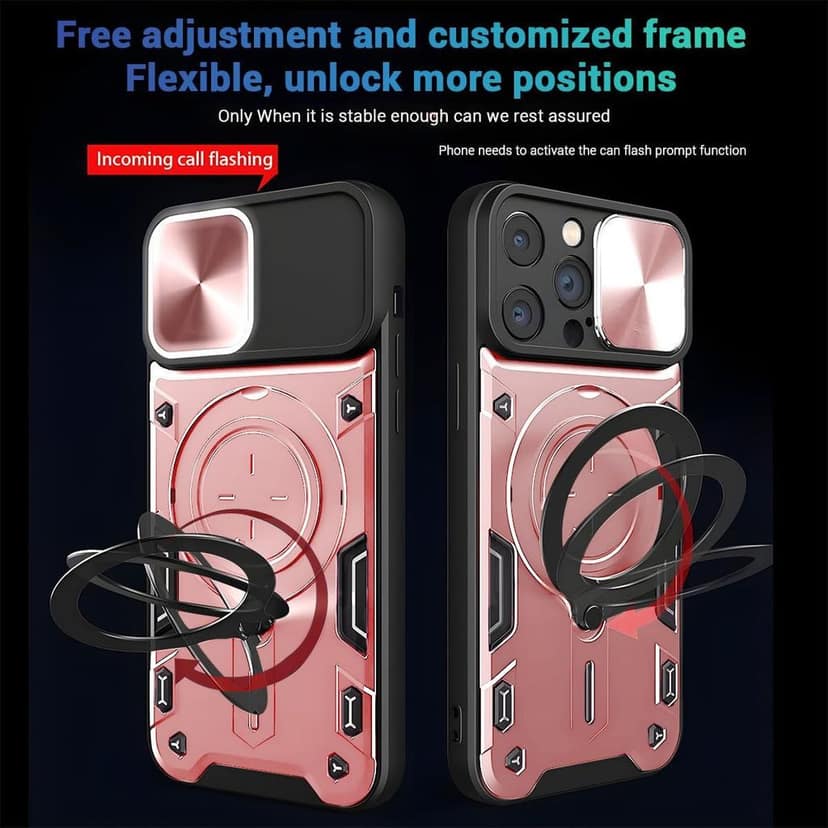 LIRAMARK Cover Case Compatible with Apple iPhone 13 Pro Max (6.7 inch) with Stand & Slider Camera Military Grade Drop Protection view 7