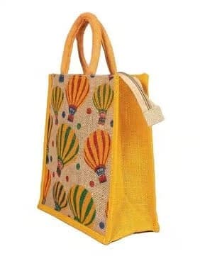 Yellow Jute Bag (Small) view 4