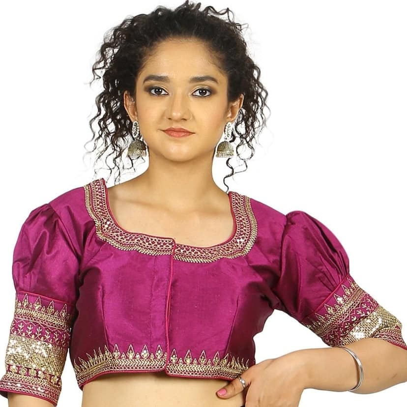 TheHangr Purple Raw Silk Blouse - 32