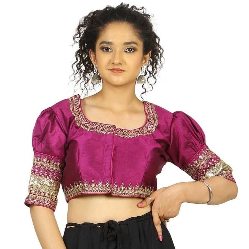 TheHangr Purple Raw Silk Blouse - 32 view 2