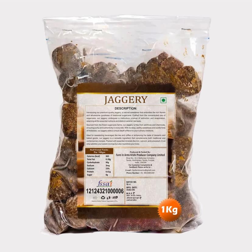 Pure & Natural Jaggery 1kg by Arms Krishi – Sweetness from Nature. view 3