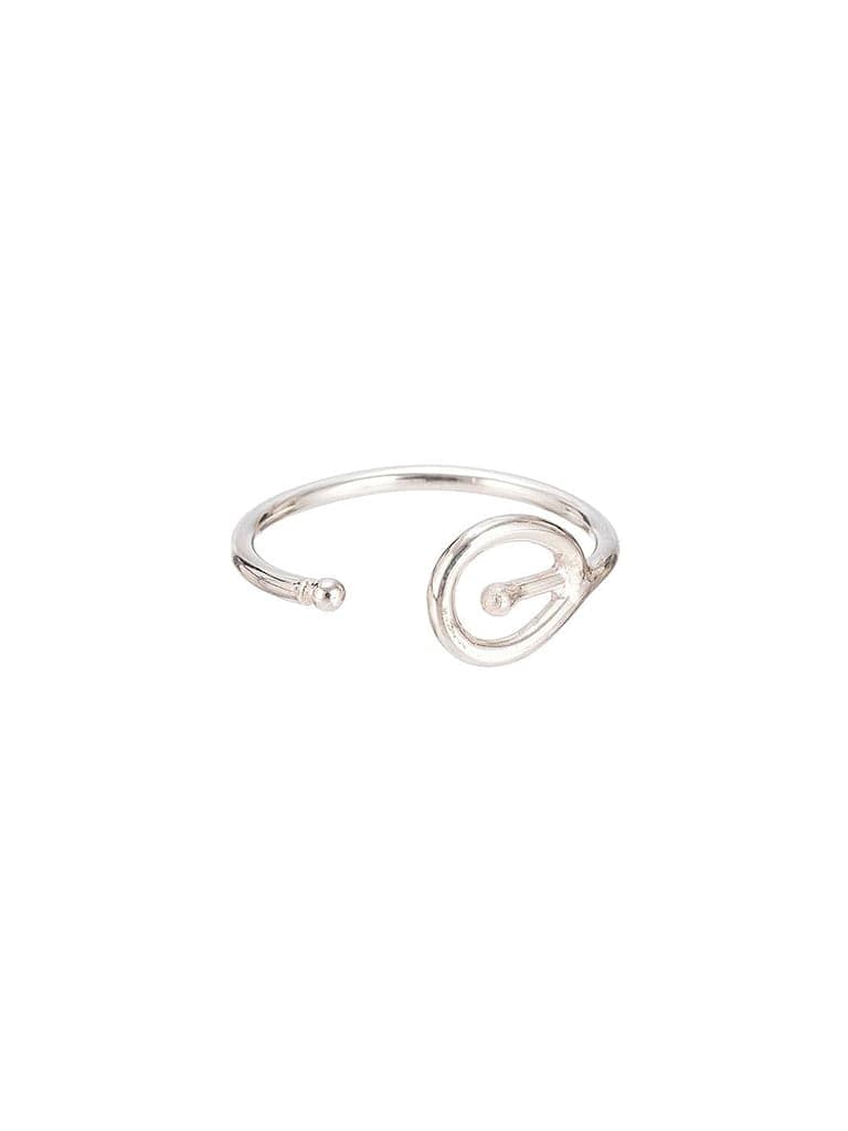925 Sterling Silver Modern Quirky Minimal Adjustable Finger Ring view 10