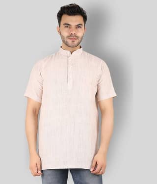 Latest Chikan Pink Cotton Kurta Single