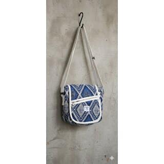 Indigo Tribal Weave Crossbody Sling Bag