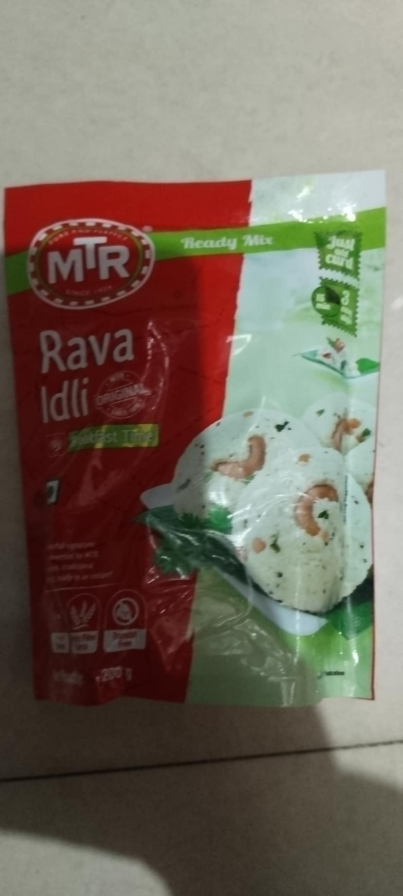 Mtr ready mix rava idli