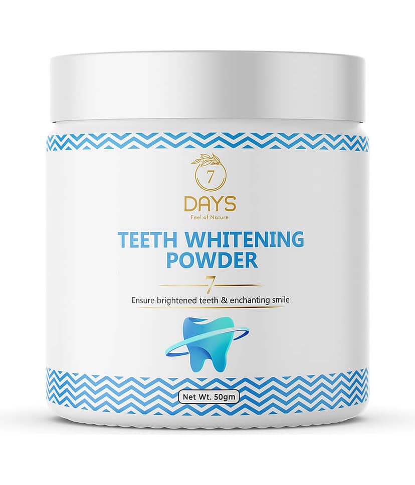 7DAYS CHARCOAL TEETH WHITINING POWDER, CLEAN TEETH & REMOVES BAD BREATH, 50g