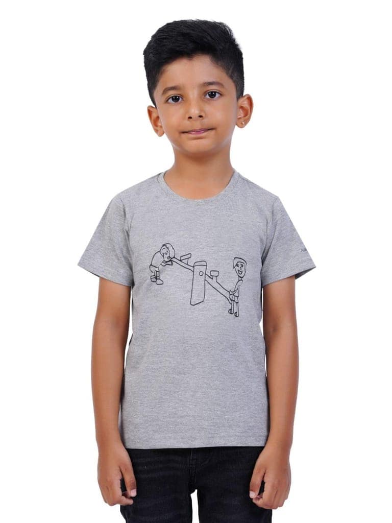 AIR GARB Boys Round Neck Printed Cotton T-shirt for 2-3 Years - Pack of 3 (K23-TBL-CW-SG) Multicolour view 7