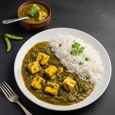 Palak Paneer Jeera Rice Combo