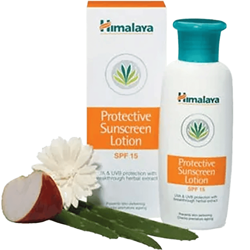 Himalaya Protective Sunscreen Lotion - All Skin Types, Aloe Vera, 50 Ml Bottle