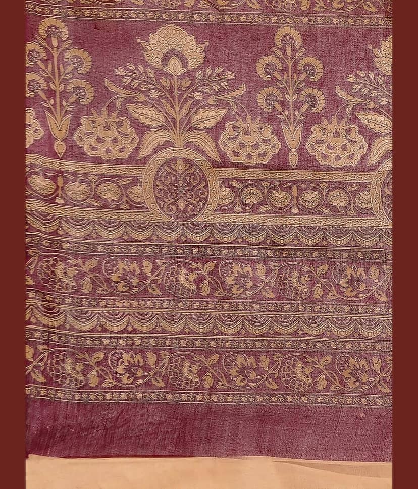 SHANVIKA Cotton Printed Saree Without Blouse Piece ( Beige ) view 2