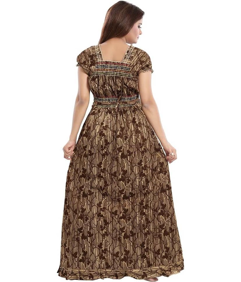 INNER BEATS Multicolor Cotton Blend Women's Nightwear Night Dress ( Pack of 1 ) view 2