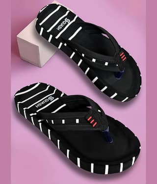 Squash Black Men's Thong Flip Flop