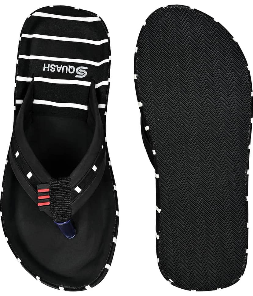 Squash Black Men's Thong Flip Flop view 2