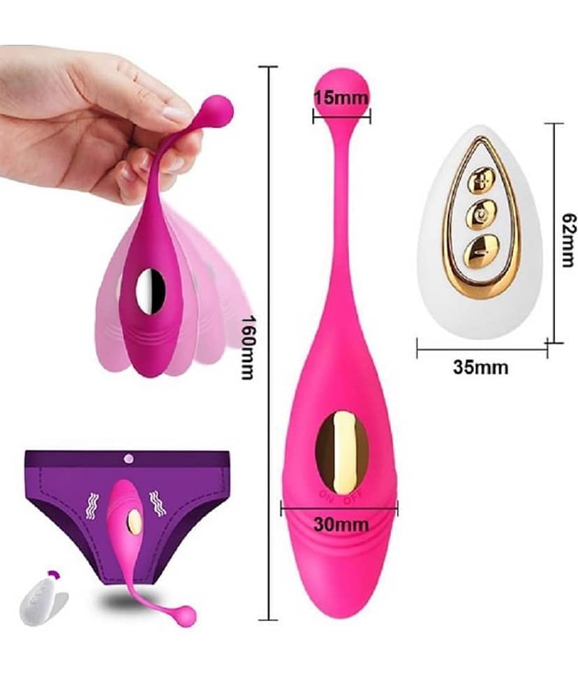 WIRELESS REMOTE CONTROLLED FISH SHAPED VIBRATING EGG IN 10 VIBRATION MODES WITH USB CHARGING OPTION SEX TOY FOR WOMEN (LOW PRICE)