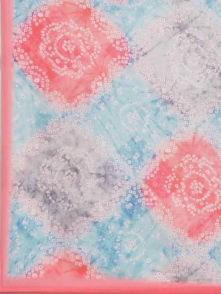 Women's Colorblock Digital Printed Chiffon Saree With Unstiched Blouse Piece view 5