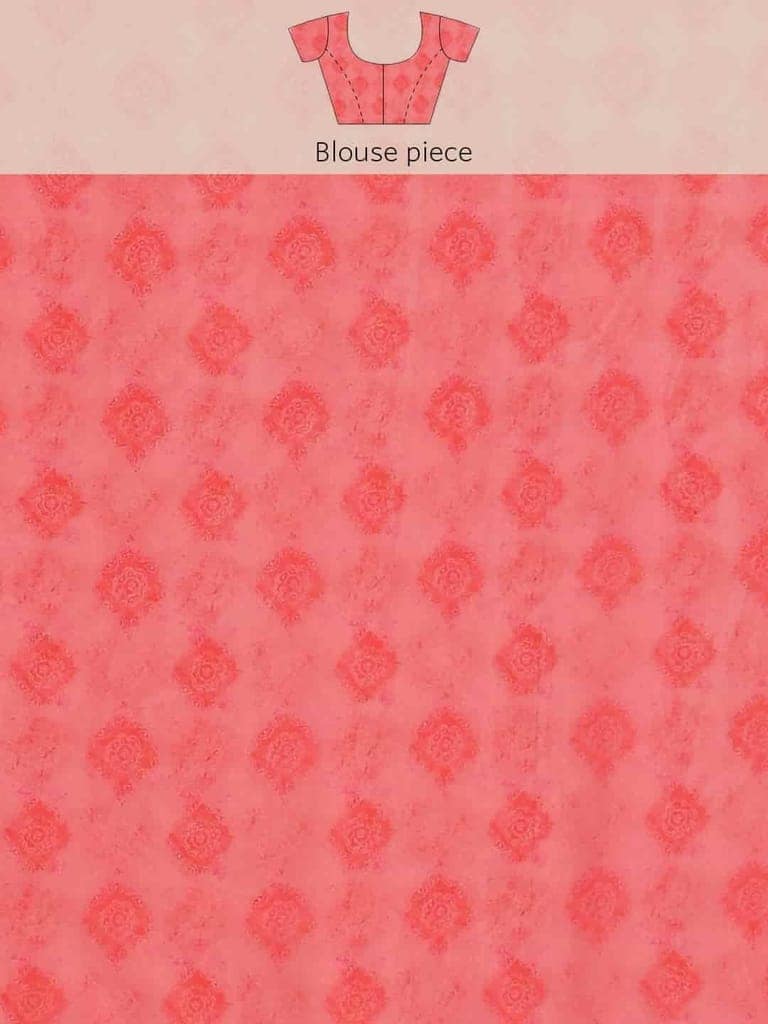 Women's Colorblock Digital Printed Chiffon Saree With Unstiched Blouse Piece view 8