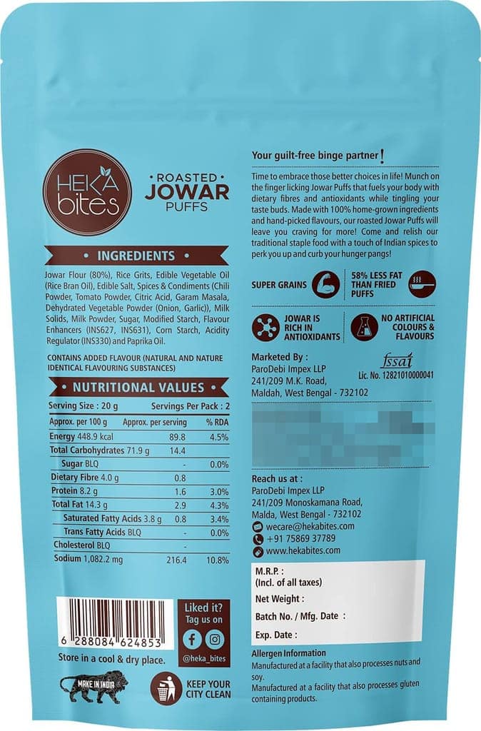 HEKA bites Roasted Snacks Combo | 5 Delicious Healthy Snacks | Made with Superfoods | Work from Home Snacks | High Protein and Fiber | Cholesterol Free | Gluten Free | Snacks Box view 6