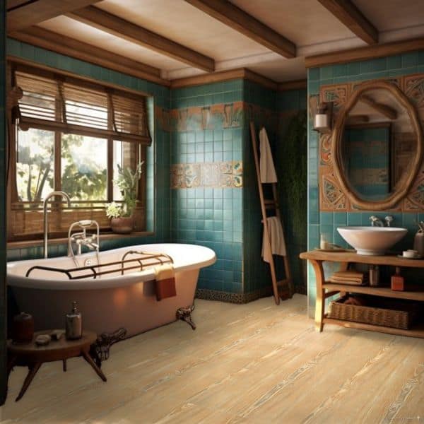 Orientbell Floor Tiles DGVT Rosewood Brown 4 Pcs