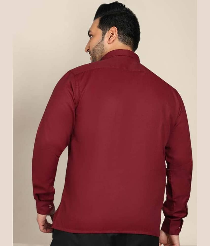 ADWYN PETER 100% Cotton Regular Fit Solids Full Sleeves Men's Casual Shirt - Red ( Pack of 1 ) view 2