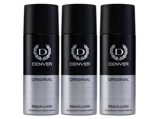 Denver Black Code Deo - 150g (Pack of 3)