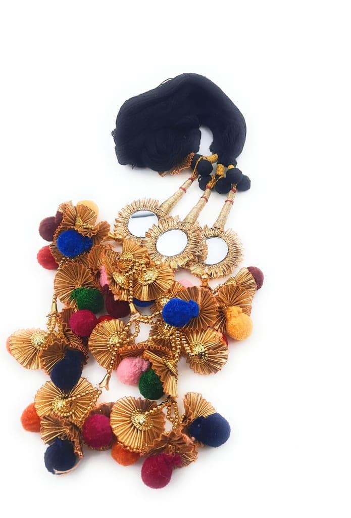 Punjabi women multicolour Paranda/Braid Tassles-One Piece view 3