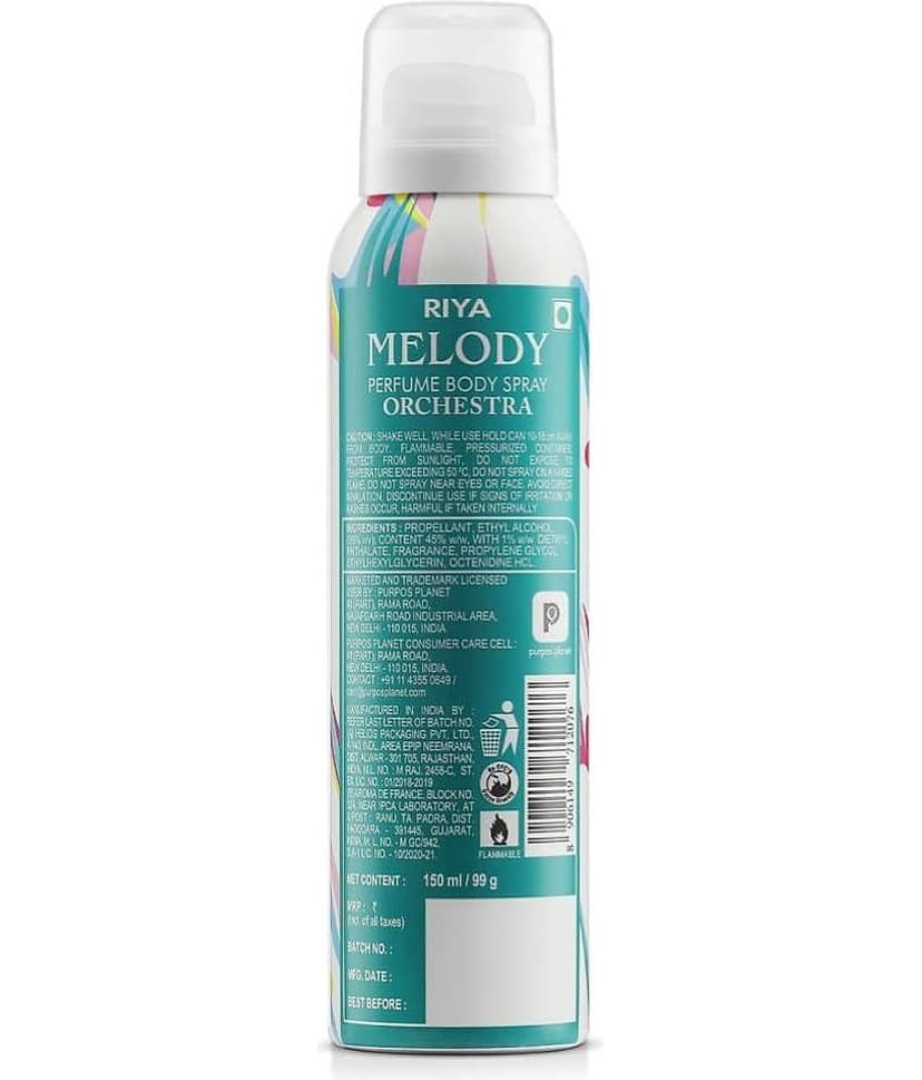 Riya Melody Deodorant Spray & Perfume For Men 150 Ml Each ( Pack of 2 ) view 2