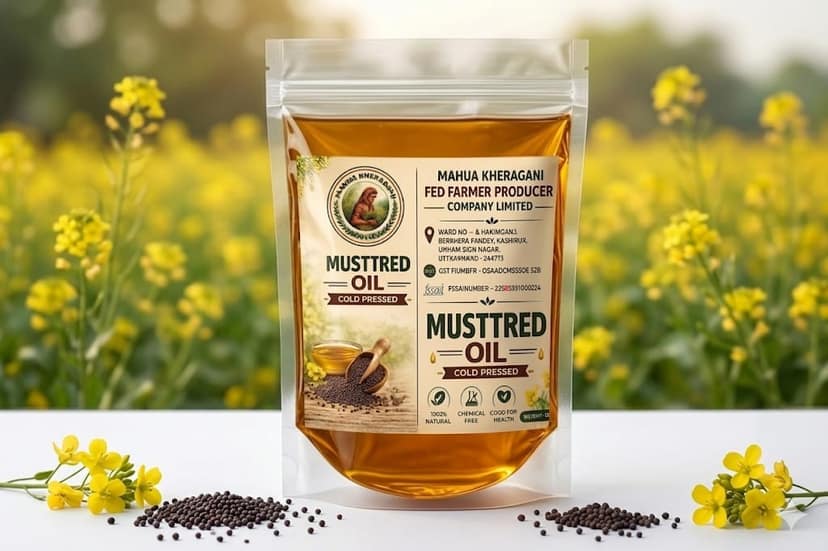 Mahua Kheragani Cold Pressed Musttred Oil 100 ml *5 Pack