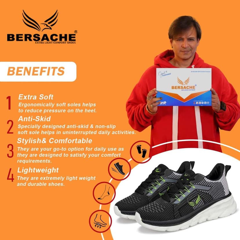 Bersache Premium Sports ,walking,Gym,cricket, Trending Running Shoes For Men's view 2